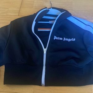 Black cropped Palm Angels Long sleeve jacket